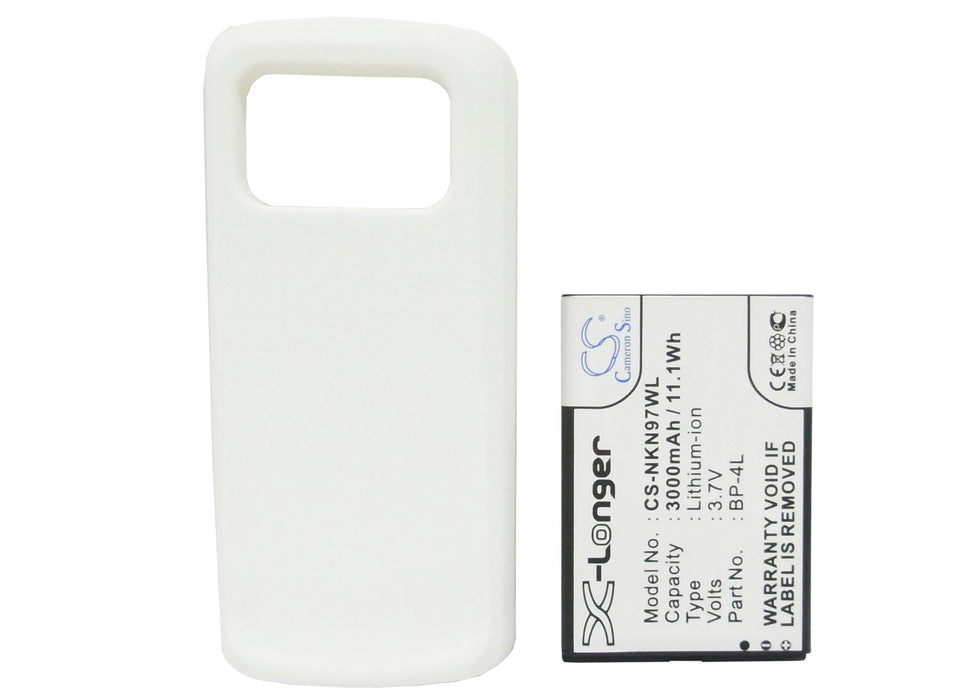 Nokia N97 3000mAh White Mobile Phone Replacement Battery-5