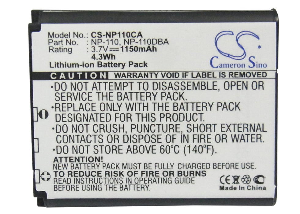 Casio Exilim EX-Z200 Exilim EX-Z2000 Exilim EX-Z3000 Exilim EX-ZR10 Exilim EX-ZR15 Exilim Pro EX-F1 Exilim Zoom EX-Z2000 Ex Camera Replacement Battery-5