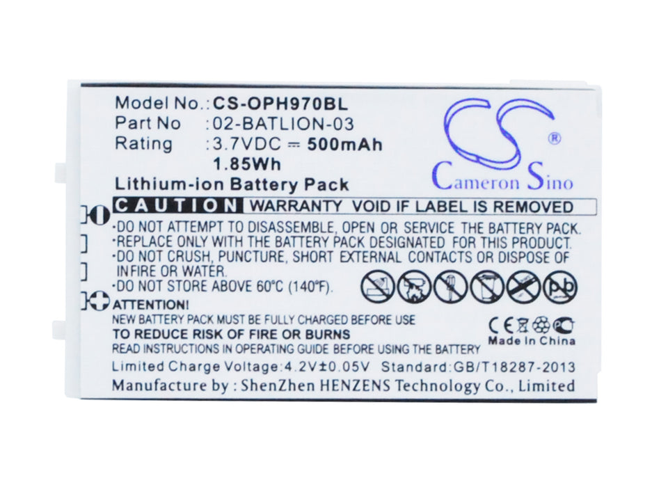 Opticon OPL-7724 OPL-7734 OPL-9700 OPL-9712 500mAh Replacement Battery-5