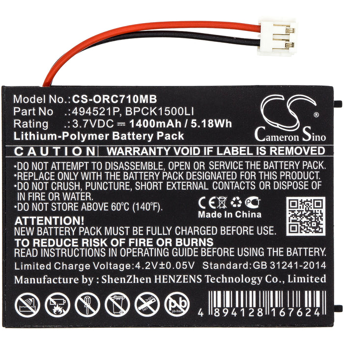 Oricom SC701 SC705 Secure SC705 Secure SC710 Baby Monitor Replacement Battery-3