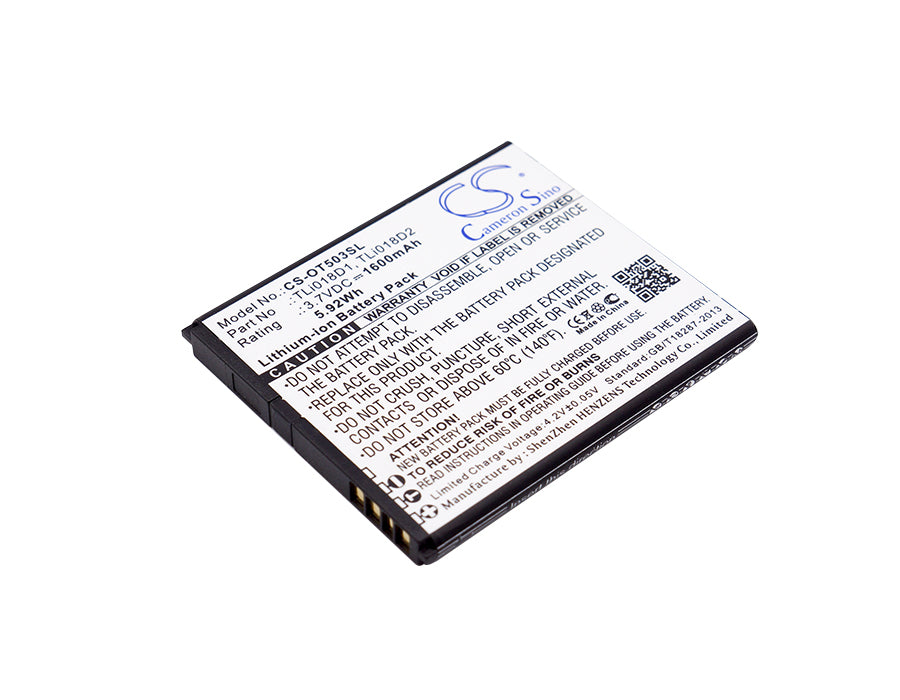 TCL One Touch Pop 3 (5) Black Mobile Phone 1600mAh Replacement Battery-main