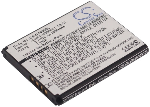 Alcatel One Touch 906 OT-906 Replacement Battery-main