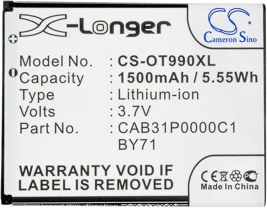 TCL A919 A966 A990 C990 I908 1500mAh Mobile Phone Replacement Battery-5