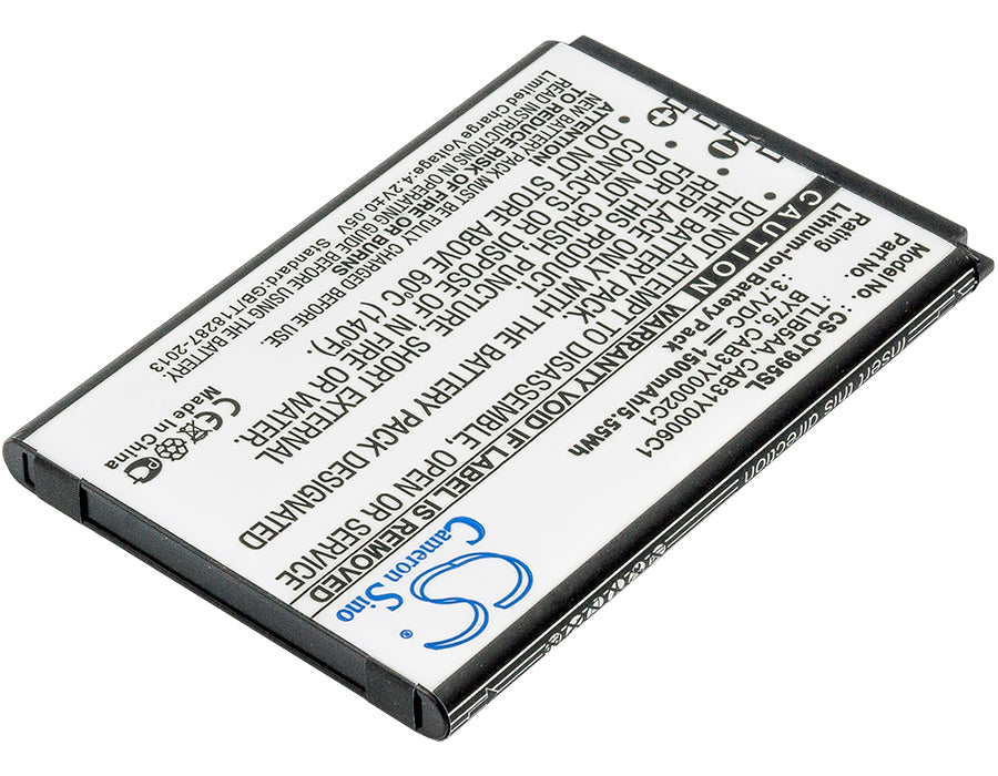 Alcatel One Touch 993D One Touch 995 OT-993D OT-995 OT-995 Ultra 1500mAh Mobile Phone Replacement Battery-2