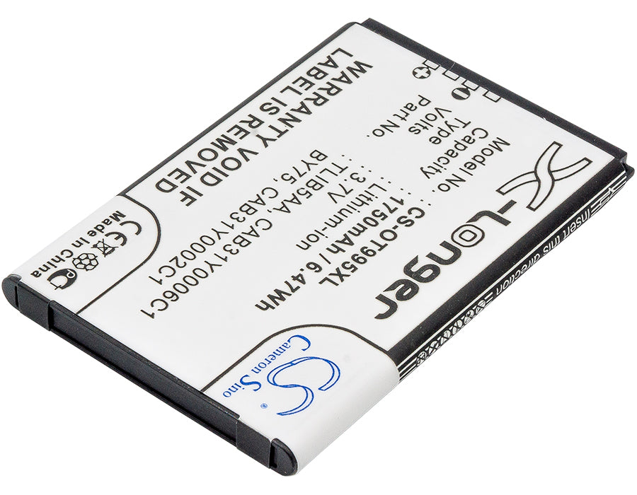 Alcatel One Touch 993D One Touch 995 OT-993D OT-995 OT-995 Ultra 1750mAh Mobile Phone Replacement Battery-2
