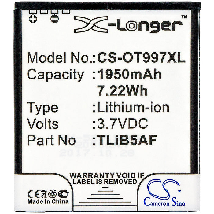TCL J160 MW40 MW40CJ MW40V MW40VD S710 S800 1950mAh Mobile Phone Replacement Battery-3