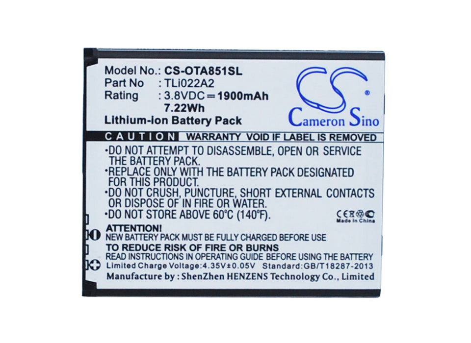 Alcatel One Touch Sonic OT-A851L Mobile Phone Replacement Battery-5
