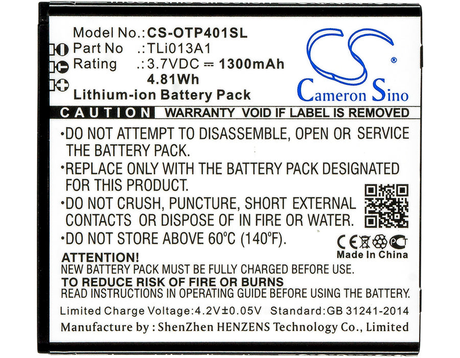 Alcatel One Touch Pixi 4 3.5 OT-4017 OT-4017A OT-4017D OT-4017F OT-4017G OT-4017S OT-4017X Mobile Phone Replacement Battery-5