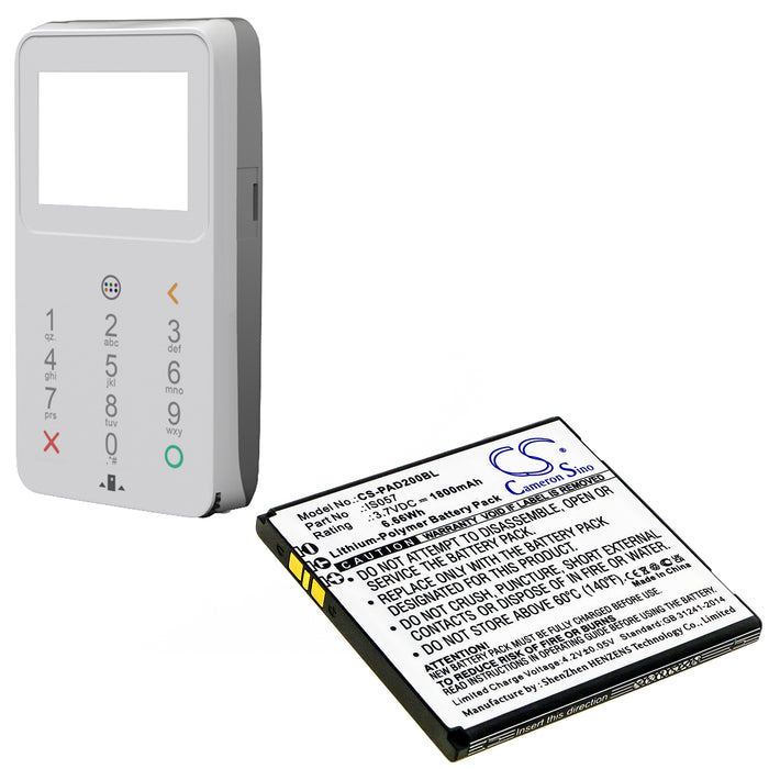 Pax D200 D200T IS275 Payment Terminal Replacement Battery-4