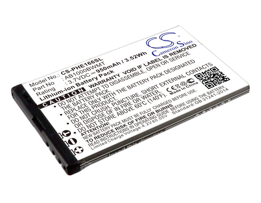 Philips CTE166 E166 E220 Xenium E166 Xenium E220 Replacement Battery-main