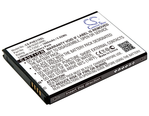 Philips E310 X2560 X2566 Xenium E310 Xenium X2560  Replacement Battery-main