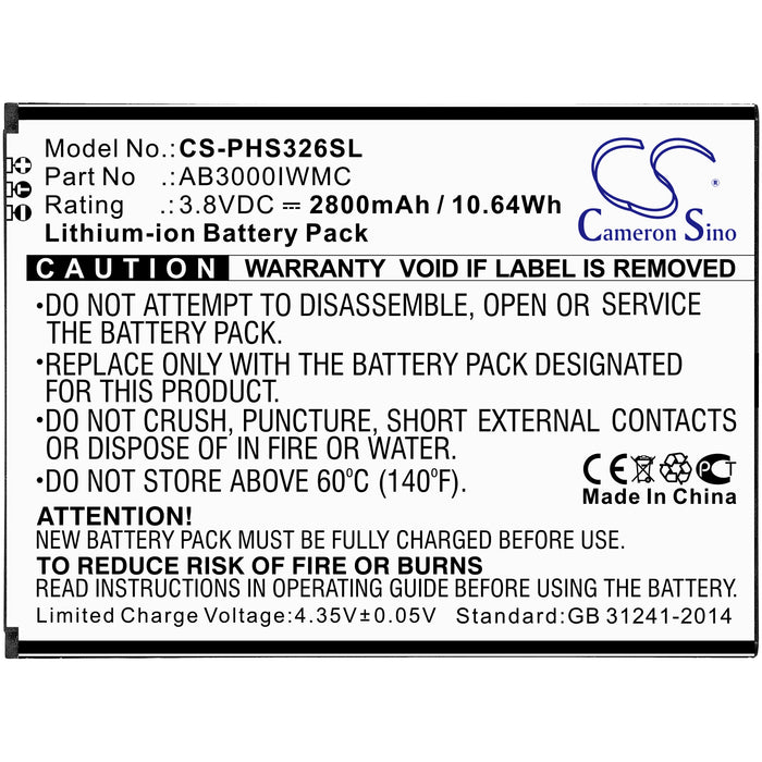 Philips CTS326 Xenium S326 Mobile Phone Replacement Battery-3