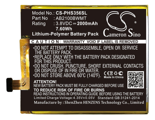 Philips Xenium S356t Replacement Battery-main