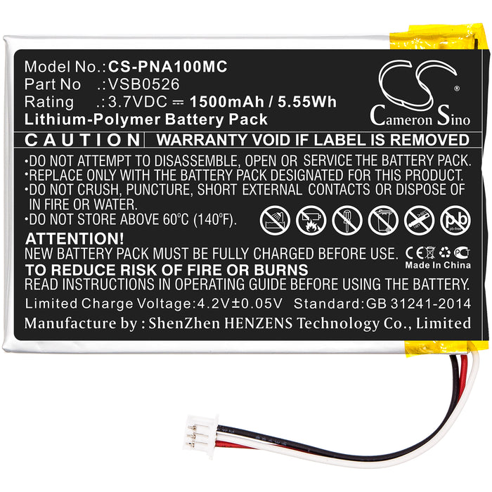 Batterie d'appareil photo 3.7V/1500mAh VSB0526 pour Panasonic HX A100,HX A1M ,HX A100 H,HX A500,HX A500 D,HX A500 H Batterie d'appareil photo 3.7V/1500mAh VSB0526 pour Panasonic HX A100,HX A1M ,HX A100 H,HX A500,HX A500 D,HX A500 H