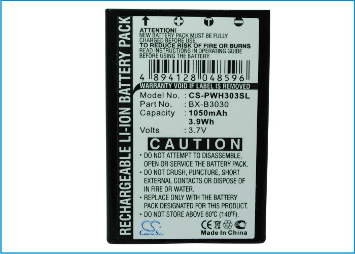 Panasonic Attune Attune 3020 Attune 3050 Attune I Attune II WX-CT420 WX-H3030 WX-H3050 WX-T3020 Headphone Replacement Battery-4