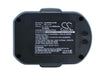 Ryobi CDD144V22 CDDI14022NF LCD1402 LCD140 2000mAh Replacement Battery-main