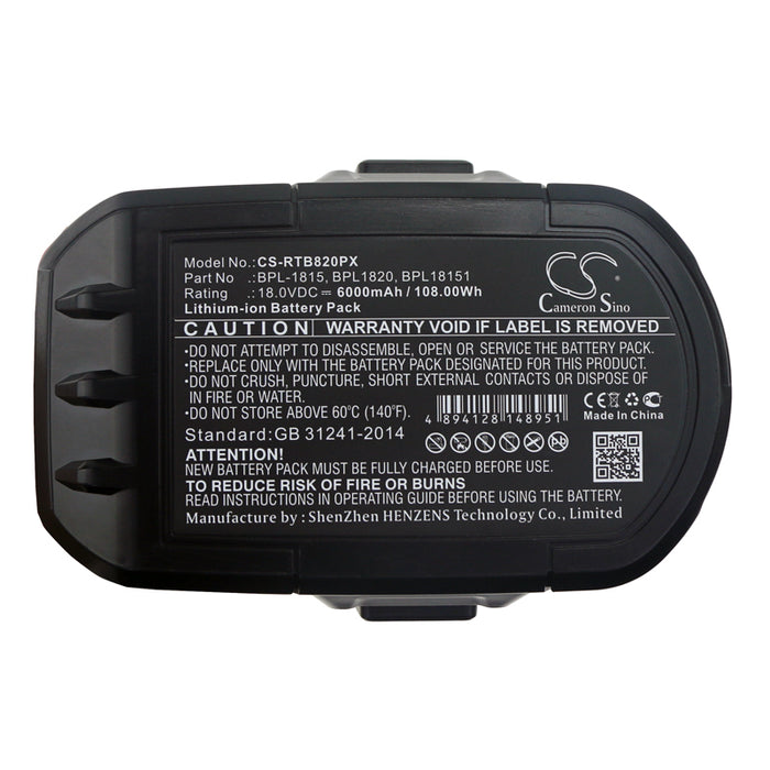 Ryobi BID-1801M BID-180L BID1821 BIW180 CA 6000mAh Replacement Battery-6