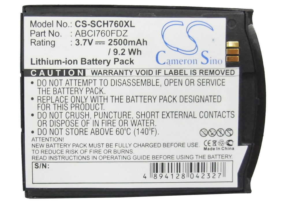 Samsung SCH-I760 2500mAh Mobile Phone Replacement Battery-5