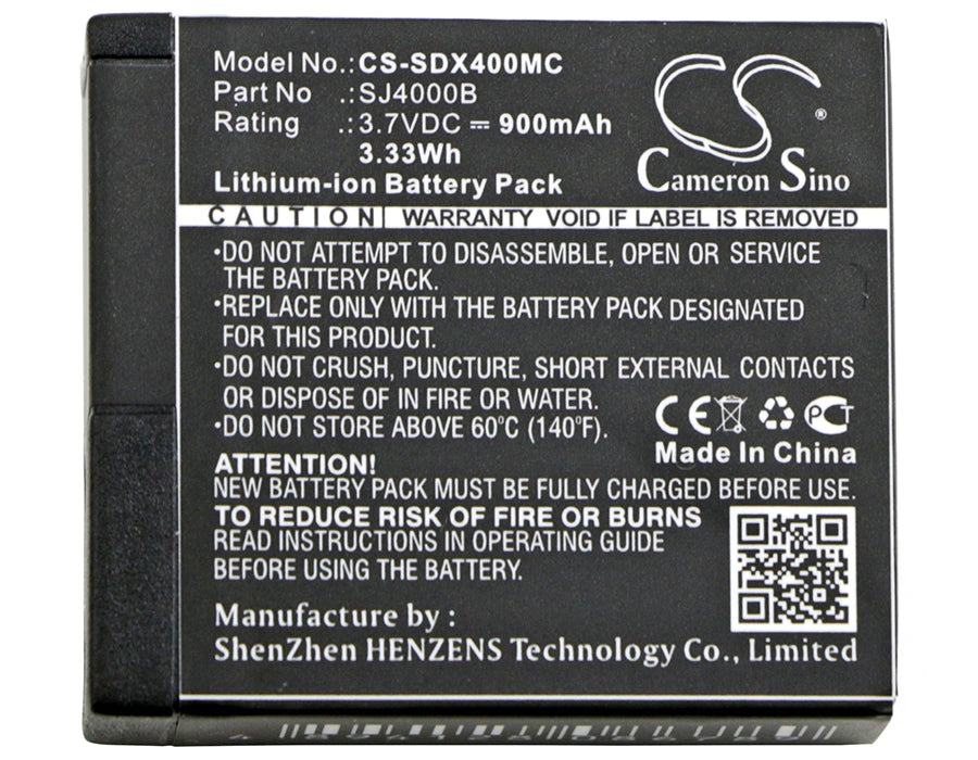 Sjcam DX 288812 DX 288813 M10 SJ4000 SJ5000 SJ5000 WiFi SJ5000X Sports Cam A8 Sports Cam W7 Sports Cam W8 Camera Replacement Battery-3