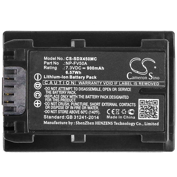Sony FDR-AX33 FDR-AX40 FDR-AX45 FDR-AX53 FDR-AX60 FDR-AX700 FDR-AXP33 HDR-CX450 HDR-CX625 HDR-CX680 HDR-PJ620 HDR-PJ 900mAh Camera Replacement Battery-5
