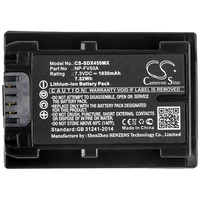 Sony FDR-AX33 FDR-AX40 FDR-AX45 FDR-AX53 FDR-AX60 FDR-AX700 FDR-AXP33 HDR-CX450 HDR-CX625 HDR-CX680 HDR-PJ620 HDR-P 1030mAh Camera Replacement Battery-5