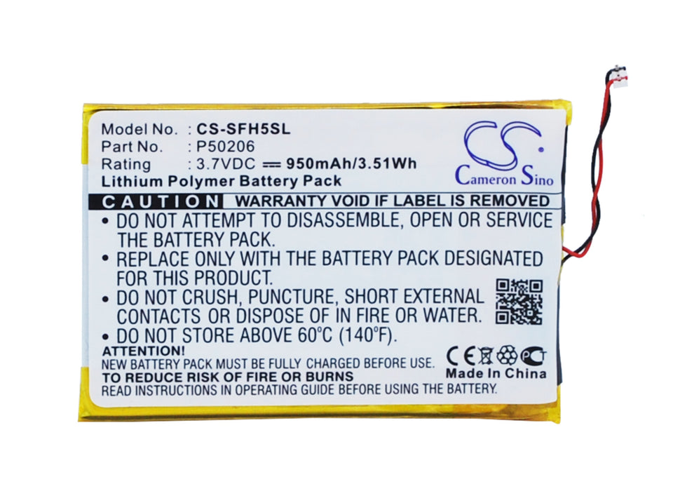 JNC SSF-H5 Media Player Replacement Battery-5
