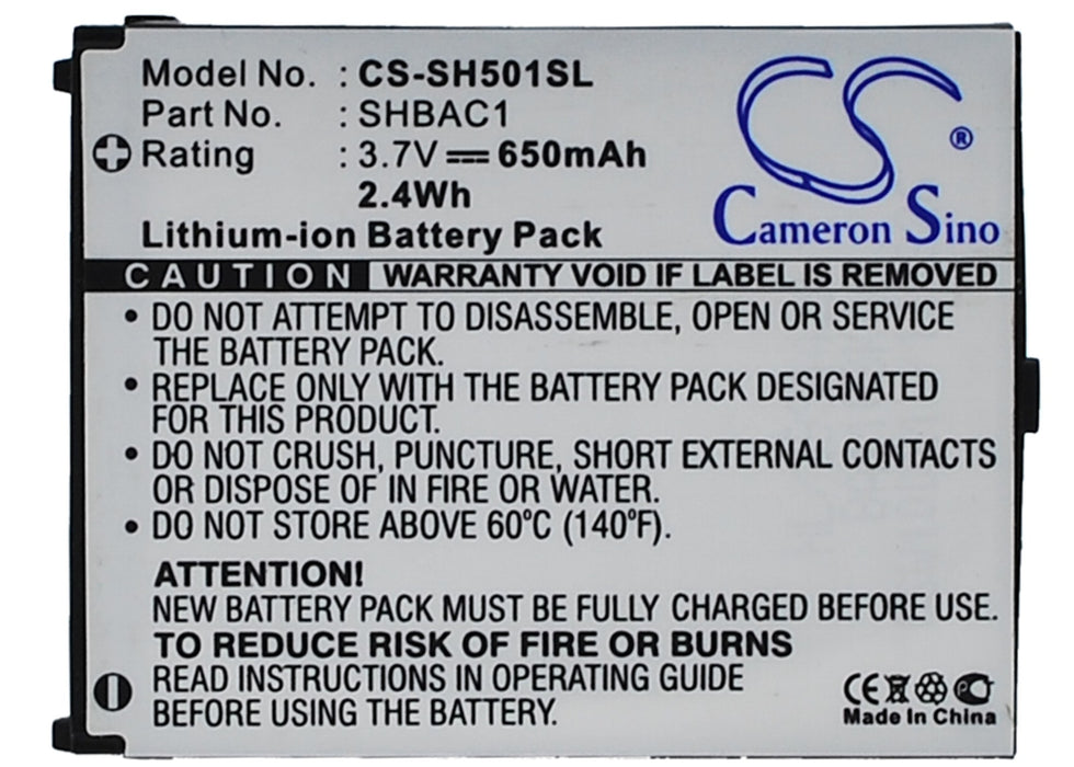 Sharp SH501 V501SH Mobile Phone Replacement Battery-5