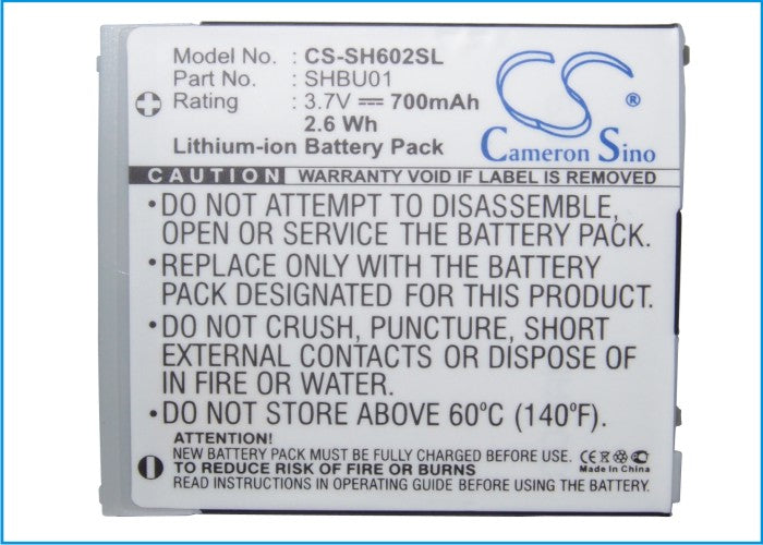 Sharp S602SH V602SH Mobile Phone Replacement Battery-5