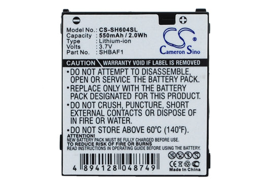 Sharp V604SH Replacement Battery-main