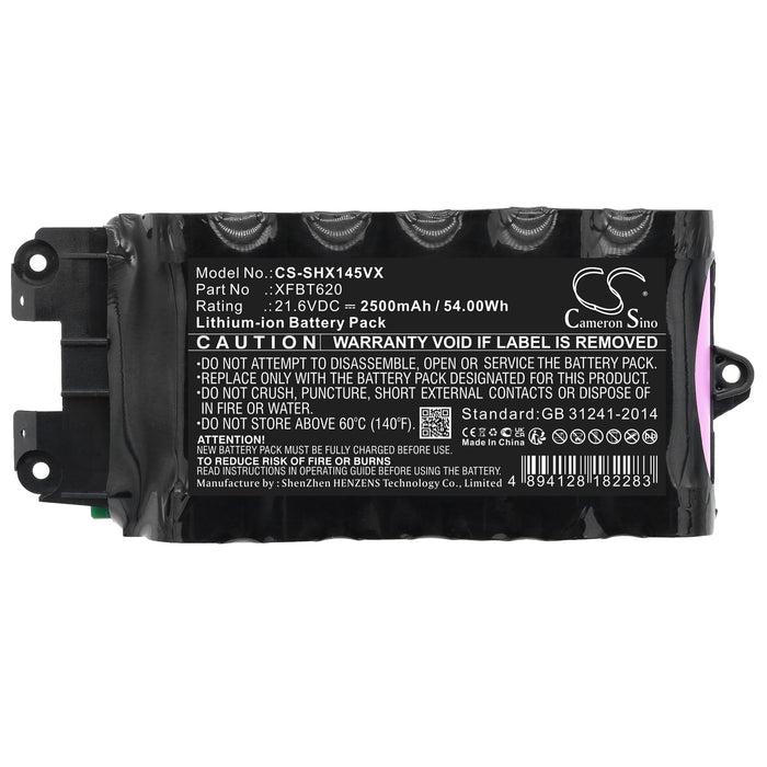Shark IX140 IX141 IX141H IX142 IZ140 IZ140C IZ141 IZ141C IZ142 UZ145 WZ140 2500mAh Vacuum Replacement Battery