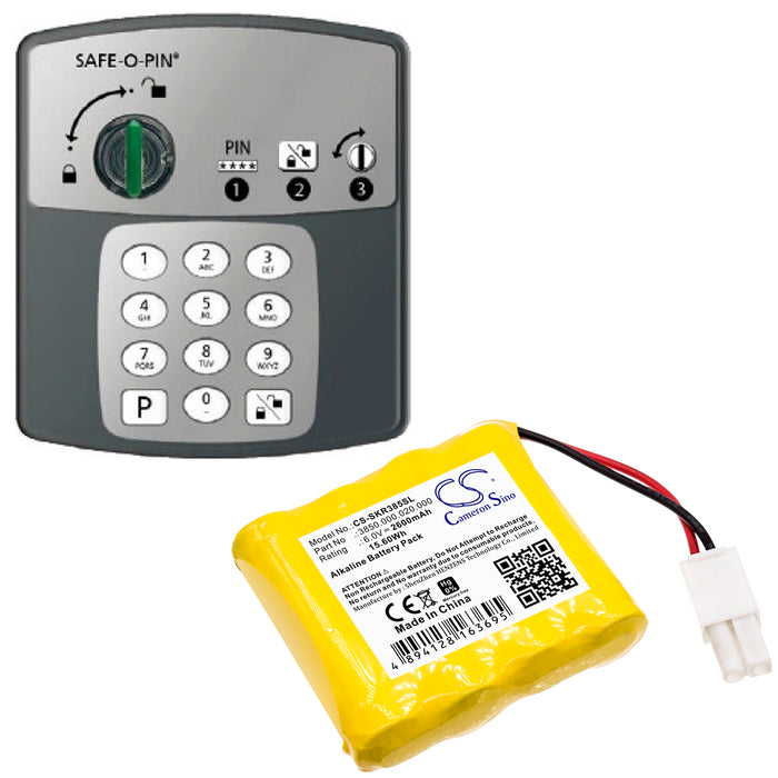 Safe-O-Kiefer 3850.000.020.000 Coin Operate Lock Safe-O-Pin Pincode Door Lock Replacement Battery-6