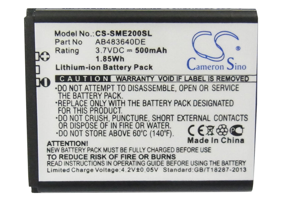Samsung E200 Eco SCH-S259 SGH-E200 SGH-E208 SGH-J150 Mobile Phone Replacement Battery-5