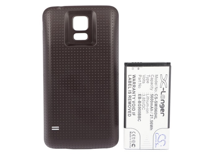 Samsung Galaxy S5 Galaxy S5 LTE GT-I9600 GT-I9602 GT-I9700 SM-G900 SM-G9006V SM-G9008V SM-G9009D SM-G90 5600mAh Brown Mobile Phone Replacement Battery-5