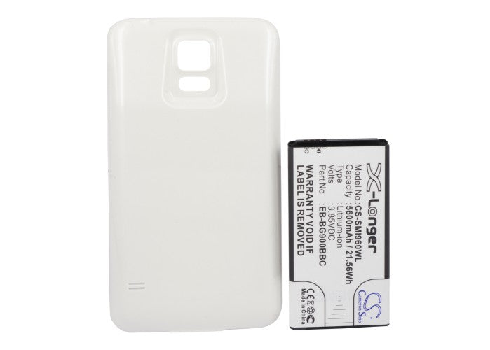 Samsung Galaxy S5 Galaxy S5 LTE GT-I9600 GT-I9602 GT-I9700 SM-G900 SM-G9006V SM-G9008V SM-G9009D SM-G90 5600mAh White Mobile Phone Replacement Battery-5