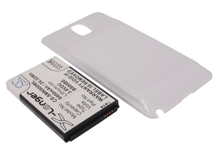 Samsung Galaxy Note 3 Galaxy Note III SC-01F SGH-N075 SM-N900 SM-N9000 SM-N9002 SM-N9005 SM-N9006 SM-N9 6400mAh White Mobile Phone Replacement Battery-2