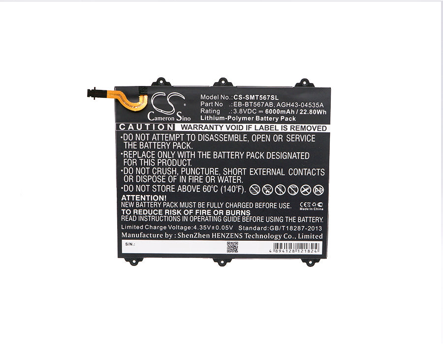 Samsung Galaxy Tab E 9.6 XLTE SM-T560NU SM-T567 SM-T567V 6000mAh Tablet Replacement Battery-5