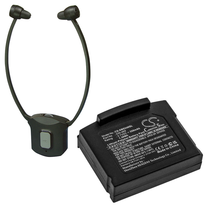 Unisar DH900 TV Listening Wireless Headset Replacement Battery-6