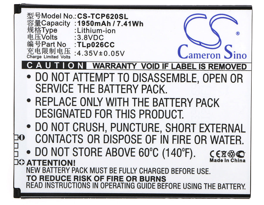 TCL ONO P620M Mobile Phone Replacement Battery-5