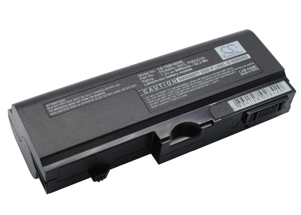 Toshiba NB100 NB100 H NB100 HF NB100-01G NB100-10X NB100-10Y NB100-111 NB100-11B NB100-11J NB100-11R N 8800mAh Laptop and Notebook Replacement Battery-2