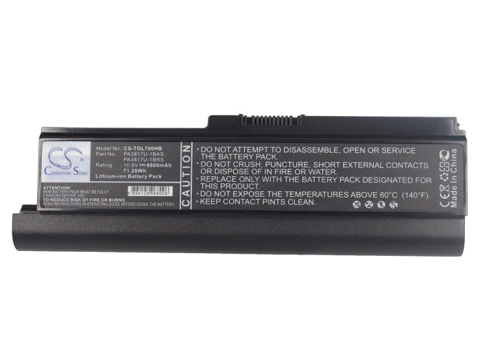 Toshiba ?	Satellite L700D Satellite L700 Satellite L700D Satellite L700D-T10W Satellite L700-T10R Sate 6600mAh Laptop and Notebook Replacement Battery-5