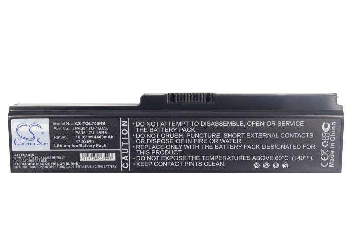 Toshiba ?	Satellite L700D Satellite L700 Satellite L700D Satellite L700D-T10W Satellite L700-T10R Sate 4400mAh Laptop and Notebook Replacement Battery-5