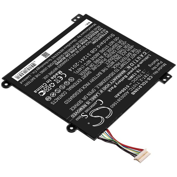 Toshiba Satellite Click Mini L9W-B Satellite Click Mini L9W-B 8.9 Satellite Click Mini L9W-B-100 Satel 5100mAh Laptop and Notebook Replacement Battery-2