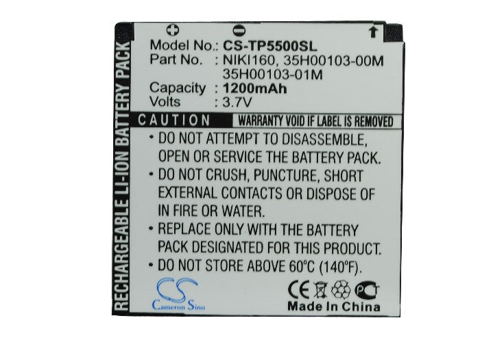 T-Mobile MDA Touch Plus 1200mAh Mobile Phone Replacement Battery-5