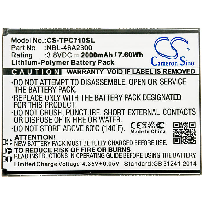 Neffos C7a TP705A Mobile Phone Replacement Battery-3