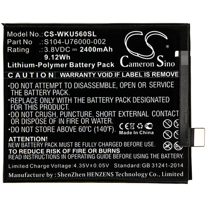 Wiko P4601 P5601 P6601 P6609 U Feel U Feel Lite U Feel Lite 4G Mobile Phone Replacement Battery-3