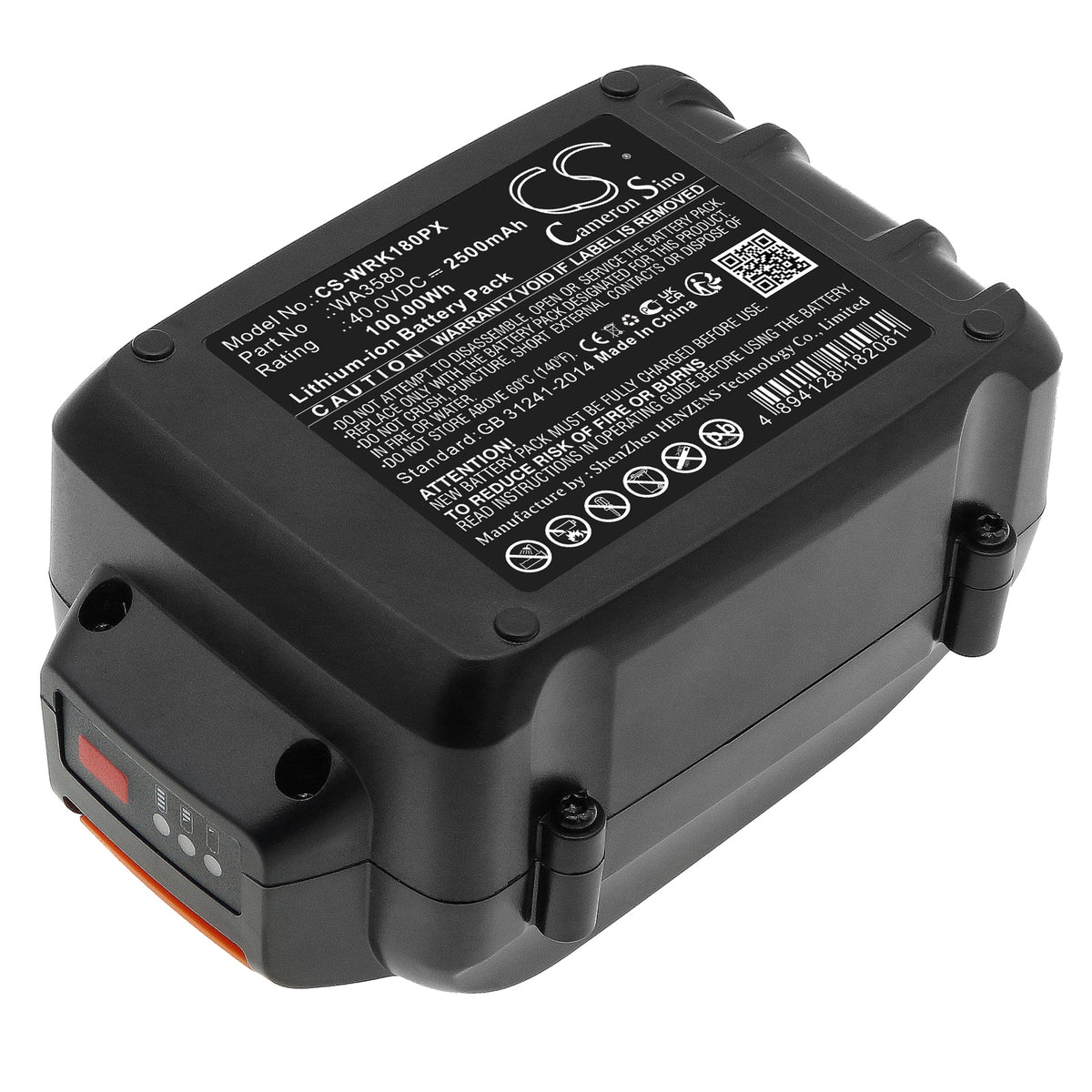 Worx WA3747 WA3877 WG180 WG280 WG380 WG580 WG640 2500mAh Power