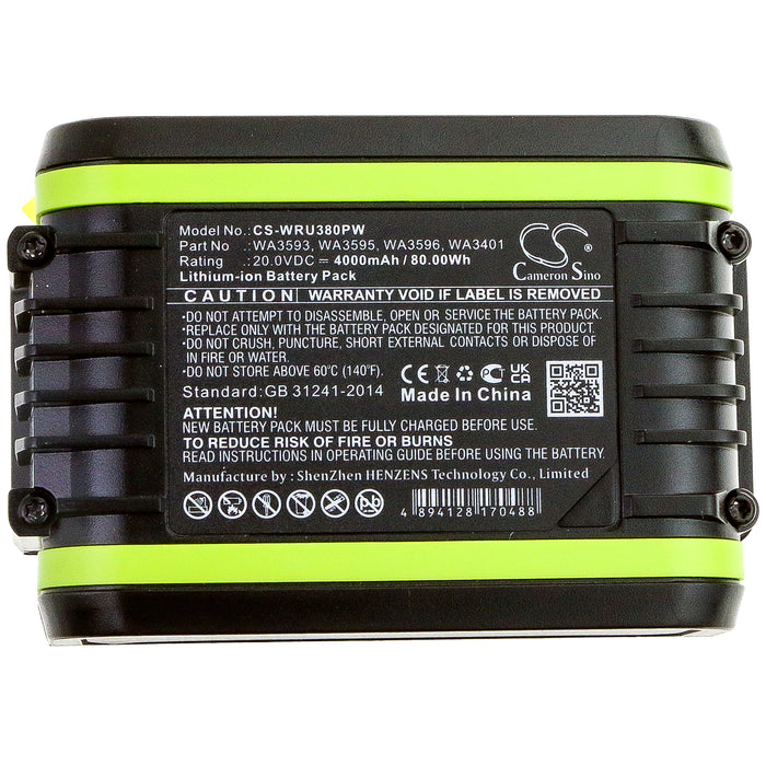 Worx WU172 WU185 WU279 WU294 WU380 WU388 Replacement Battery-5