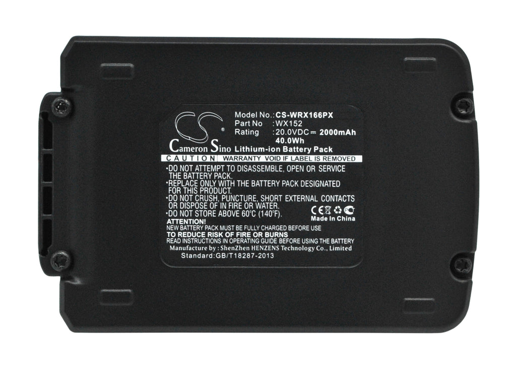 Worx WA3551 Power Tool Battery, 20 Volt 1.5 Ah