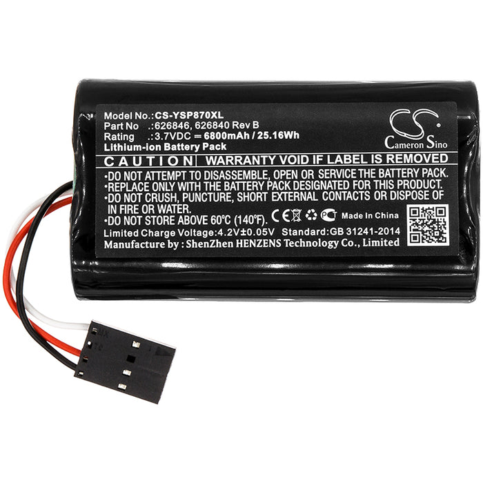 YSI 626870-1 626870-2 ProDSS ProDSS Multi- 6800mAh Replacement Battery-3