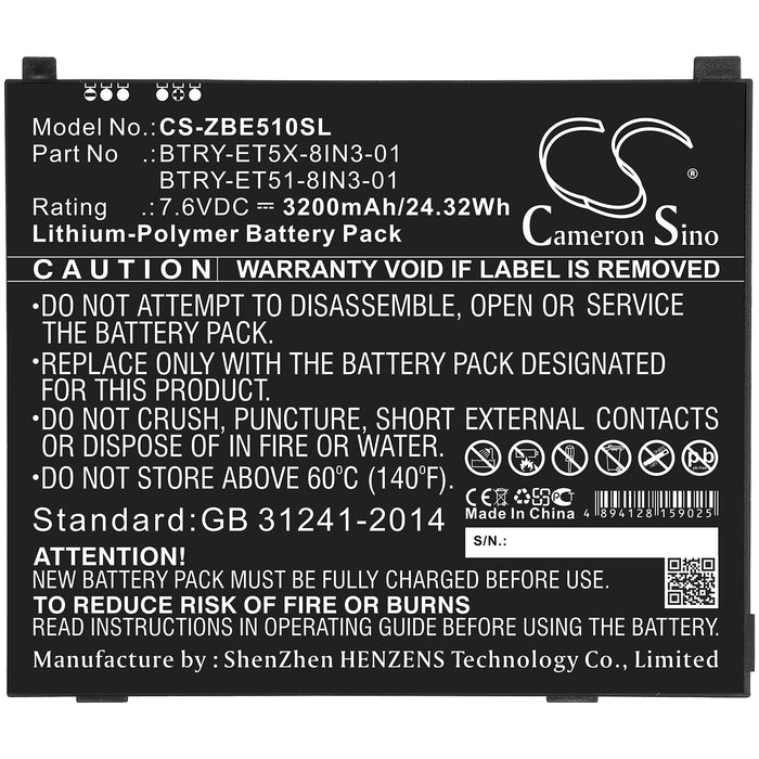 Zebra ET51 ET51 Windows OS ET51AE-W12E ET51AT-W12E ET51CE-G21E-00NA ET56 Tablet Replacement Battery-3